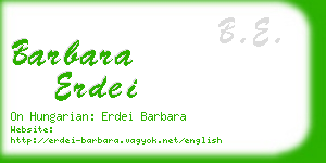 barbara erdei business card